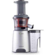 Kenwood PureJuice JMP600SI lēnā sulu spiede mājas sulu pagatavošanai, zems ātrums, lai saglabātu nepieciešamos vitamīnus, ļoti klusa darbība, 150 W, sudraba krāsā