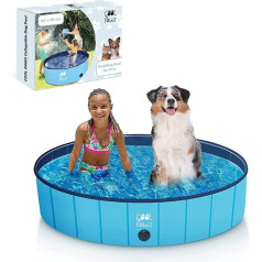 COOL PAWS Salokāms baseins suņiem, 60 x 20 cm, salokāms baseins suņiem, plastmasas baseins suņiem un kaķiem, ūdensnecaurlaidīgs baseins suņiem iekštelpās un ārpus telpām, pārnēsājams baseins mājdzīvniekiem