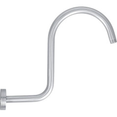 S Curved Shower Head Arm 1/2 Inch NPT for Home Hotel Bathroom (233 Drawing)