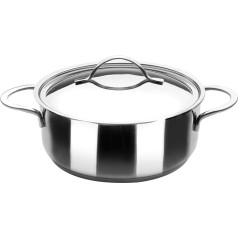 IBILI CACEROLA Con TAPA INOX NOAH 22 cm, nerūsējošais tērauds, sudraba krāsā, 2-vietīga