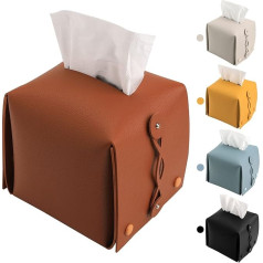 KEVANCHO Кожаные коробки для косметических салфеток Прямоугольные квадратные коробки для салфеток с диспенсером для автомобиля, дома, ванной 