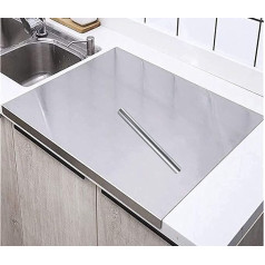 Nerūsējošā tērauda kapāšanas dēlis 500x800mm Countertop griešanas dēlis ar rullīti Virtuves griešanas paklājs Griešanas dēlis virtuves maizes gaļas cepšanai Viegla tīrīšana