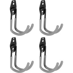 Reehi Large J Garage Hooks Steel Garage Tool Storage for Organizing Power Tool Women Bulk (4 Pack)