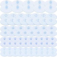 Keadic 80 Pieces 5 Sizes Heavy Strength Suction Cups Assortment Set, 2/2.5/3/3.5/4 cm Rubber Clear Sucker Hanging Pad Without Hooks Shower Caddy Connectors Wall Hanger for Home Organisation