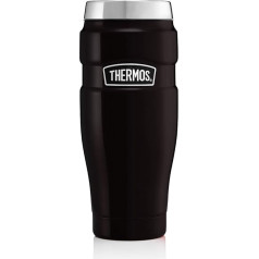 Thermos Coffee-to-Go termokrūze Nerūsējošā King 0,47 litra, 7 stundas karsta, 18 stundas auksta, BPA-Free, matēts melns, 0,47 l