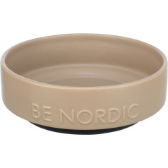 Trixie Bowl for animals, ceramic : Trixie BE NORDIC bowl, ceramic|rubber, 0.5 l|ø 16 cm, taupe