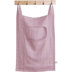 Amazhiyu Hanging Laundry Bag veļas veļas grozs veļas grozam veļas maisam durvju pakaramais maisiņš 100% lina kosmosa taupīšana 48 x 68 cm rozā krāsā