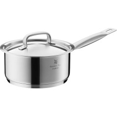 WMF sauce pan Ø 16 cm approx. 1,4l Gourmet Plus Inside scaling vapor hole hollow side handles metal lid Cromargan stainless steel suitable for all stove tops including induction dishwasher-safe