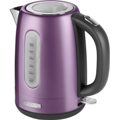 SENCOR SWK 1773VT nerūdijančio plieno virdulys su nuimamu filtru (2150 W, tūris 1,7 l), violetinės spalvos