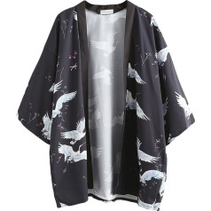 G-LIKE Japāņu kimono jaka - tradicionālais klasiskais Haori apģērbs Tokija Harajuku antīkais stils Ziedu vaļēja jaka kostīms peldkostīms Sievietēm Vīriešiem Meitenēm Miega apģērbs