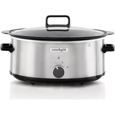 Скороварка Crockpot | 6,5 л (на 8 человек) | Контейнер подходит для сильного огня для тушения мяса и овощей | Нержавеющая сталь [CSC086X]