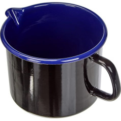 Riess, 0054-025 Sippy Pot Black/Blue 16, Classic Hotel Profi Black/Blue, Diametrs 16 cm, Augstums 13,0 cm, Ietilpība 2,0 litri, Emalja, Piena panna, Indukcija