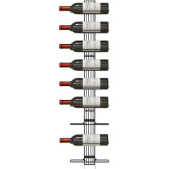 JACKCUBE DESIGN MK823A Weinregal zur Wandmontage, für 9 Flaschen, robustes Metall, Weinaufbewahrung für Küche, Weinkeller und Heimdekoration