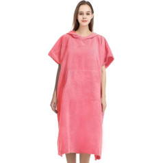 MUTAO Quick Dry Wrap Bathrobe, frotē dvieļu halāts, dvielis ar kapuci, pieaugušajiem, vēja necaurlaidīgs pludmales halāts, vannas dvielis, viens izmērs