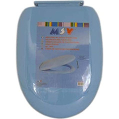 MSV WC-Sitz mit Soft Close in blau, Plastik, 30 x 20 x 15 cm