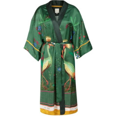 PIP Studio Noelle Kimono Birds in Love Colour Green XS izmērs Halāts Mājas mēteli, zaļš