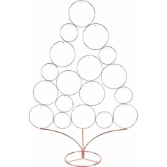 Villa d'Este Home Tivoli Xmas Christmas Tree Metal Height 96 cm 18 Hooks Rose Gold