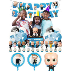 Dzimšanas dienas dekorēšana Boss Baby Dzimšanas dienas dekorēšana Boss Baby Dzimšanas dienas svinību komplekts Boss Baby baloni Boss Baby Boy kūka dekorēšana Boss Baby Girlande Boss Baby Boy Party Supplies