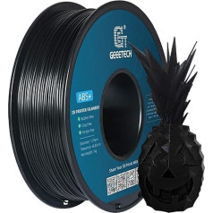 GEEETECH ABS + filaments 1,75 mm 3D printeriem, melns