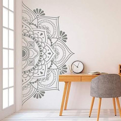 Half Mandala Sienas Tetovējums Vinila Uzlīmes Nakts Guļamistaba Boho stila apdare Jogas studija Dekorēšana Sienas Picture 128 x 63 cm