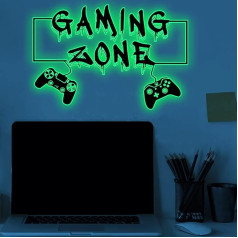 YEELIKE Gamer Wall Tattoo Teenager's Room Boy Self-Adhesive Luminous Stickers Gaming Children's Room Wall Sticker Game Zone Wall Picture for Bedroom DIY Decoration Suitable Wall Decoration