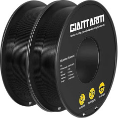 GIANTARM 3D printera filaments, polimleikskābe (PLA), 1,75 mm, 2 kg spole, melns