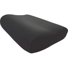 Edda Lux pārvalks, piemērots Tempur Shape Sleeping Pillow S, M un L, 50 x 31 cm, formas saglabājošs džersija pārvalks kakla atbalsta spilvenam, izgatavots no 100% kokvilnas, antracīta krāsā