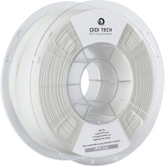 QIDI TECH PETG-Tough 3D printera filaments, izturīgs PETG filaments 1,75 mm, 3D drukāšanas filaments, 1 kg spole, piemērots ātrdarbīgai drukāšanai, piemērots vairumam FDM 3D printeru, balts