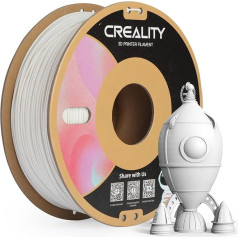 Creality CR-PLA matēta 3D drukāšanas aukla, 1,0 kg videi draudzīga kartona spole, 1,75 mm PLA matēta 3D printera aukla, ≤ 0,03 mm izmēru precizitāte, saderīga ar Creality FDM printeri