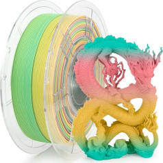 iSANMATE High Speed PLA Filament 1,75 mm, HS 3D printeru filaments PLA piemērots ātrai drukāšanai, atbalsta drukāšanas ātrumu 0-600 mm/s, 1 kg spole (HighSpeed Matte-Rainbow)