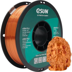 eSun Silk PLA filaments 1,75 mm, zīda krāsas PLA 3D printeru filaments, mērījumu precizitāte +/- 0,05 mm, 1 kg, spole 3D printeriem vakuuma iepakojumā