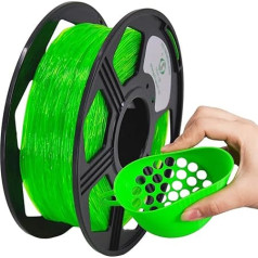 Yoyi filaments TPU 1,75 mm, TPU filaments 1,75 mm, elastīgs 3D printera filaments 0,8 kg, precizitāte +/- 0,02 mm., zaļš