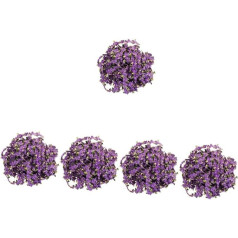 COHEALI 5 Stück Kanten-Vorhangbänder Blumenapplikationen Verzierungen Violett Hochzeitskleid Dekorative Borten Nähen Kleidung Stickerei Basteln Spitze Puppe Besticktes Dekor