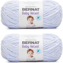 Bernat Baby Velvet dzija Sky Blue 2 Pack 300g Polyester 4 Medium (Worsted Yarn) 1000 Yards Adīšana Tamborēšana, adīšana