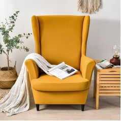 CHNSHOME Krēslu pārvalki, Wingback krēsls, 2 gab., Stretch Armchair Cover, haki krāsā