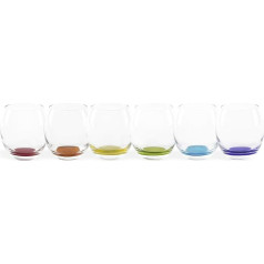 Excelsa Granada Set mit 6 Gläsern, Glas, farbigem Boden, tilpums 405 Milliliter