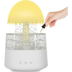 MIFXIN Wolkenregen-Luftbefeuchter, Regenschirm-Luftbefeuchter, buntes Licht, Regentropfen-Aroma-Diffusor, Luftbefeuchter mit 7 Farbwechseln, Nachtlichtern, Desktop-Brunnen, Wassertropfen-Sound für