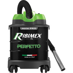 Ribimex PRCEN020 Perfect Ash Vacuum Cleaner, пластик и металл, черный/зеленый, 20 л Silenzioso