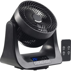 Sichler Haushaltsgeräte 3D ventilators: digitālais 3D robotizētais istabas ventilators un gaisa cirkulators, 45 W, diametrs 21 cm (grīdas ventilators, 3D turbo ventilators, gaisa kondicionieri un ventilatori)