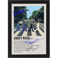 Beatles Abbey Road Plakāts Autogrāfu albuma vāka parakstīts plakāts Sienas mākslas druka Fan Merchandise Dāvanu dekorēšana studijai Birojs Mājai (bez rāmja A4 (30x21cm))