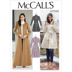 McCall's Patterns McCall's M7848RR Sieviešu ceļgala un potītes garuma formāla ziemas jaka šūšana Plus izmēri 18W-24W Pattern