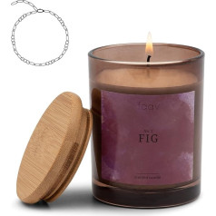 faav Jewellery Candle Fig - ароматическая свеча с ювелирным сюрпризом - цепочка серьги браслет - время горения 45 часов - соевый воск (1000-FG-B)