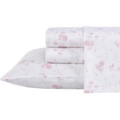 Laura Ashley Home | Sateen Collection | Gultasveļas komplekts - 100% kokvilna, Oeko-Tex sertificēts, nemaitāma gultasveļa, mīkstāka pēc mazgāšanas, King, Garden Muse, USHSA01176047