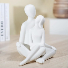 ODMYZG Moderne Keramik Skulptur, Keramik Paar Statuen für Heimdekoration, Moderne, romantische Skulpturen, Figuren-Statue, Deko für Wohnzimmer Schlafzimmer Büro.