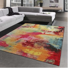 CARPETIA Modern Graffiti paklājs daudzkrāsains oranžs zaļš tirkīza izmērs 120 x 170 cm