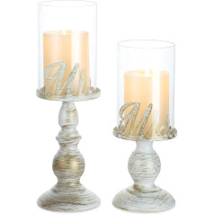 Nuptio White Candle Holder Pillar Candles Vintage: Pillar Candle Holder Metāla sveču turētājs Dekoratīvs sveču turētājs Dāvana kāzām Valentīna diena Jubileja saderināšanās Kāzu Valentīna diena Līgavu šovs.