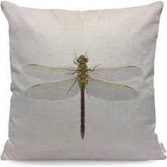 WONDERTIFY Spilvenu pārvalks Dragonfly Darner Dragonfly Clipping Way Dekoratīvie metamie spilveni pārvalki Dīvāna spilvenu pārvalks Zaļš 45 x 45 cm