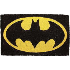 SD TOYS - Batman Eingangsmatte, Kokosfaser, rutschfest, schwarz und gelb, 73 x 43 cm