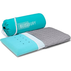 BLISSBURY Ultra Thin spilvens miegam, Premium Memory Foam, plakans spilvens miegam, muguras un vēdera miega spilvens, sertificēts putuplasts kakla un muguras atbalstam, noņemams