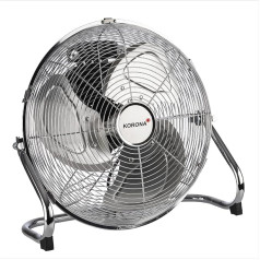 Korona 81003 Grīdas ventilators, 70 W, 35 cm diametrs, 3 apgriezienu ātruma līmeņi, slīpēšanas galva, hromēts korpuss, hroms